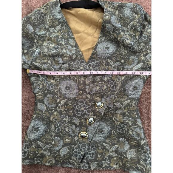 Vintage floral tapestry Blazer Jacket - S/M - Picture 4 of 7